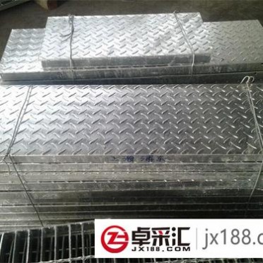 蘇州廠家復合鍍鋅花紋板 定制水溝蓋板防滑平臺鋼格板蓋板